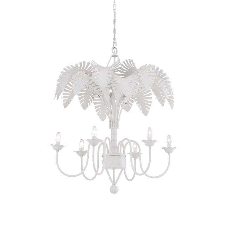 Chelsea House Fern White Tropical Flair Chandelier