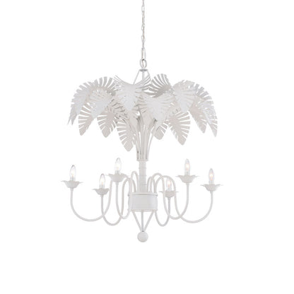 Chelsea House Fern White Tropical Flair Chandelier