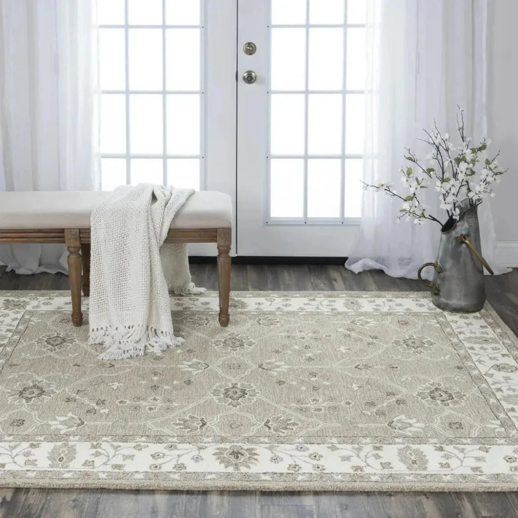 Bael Traditional Beige Living Room Rug -- beige