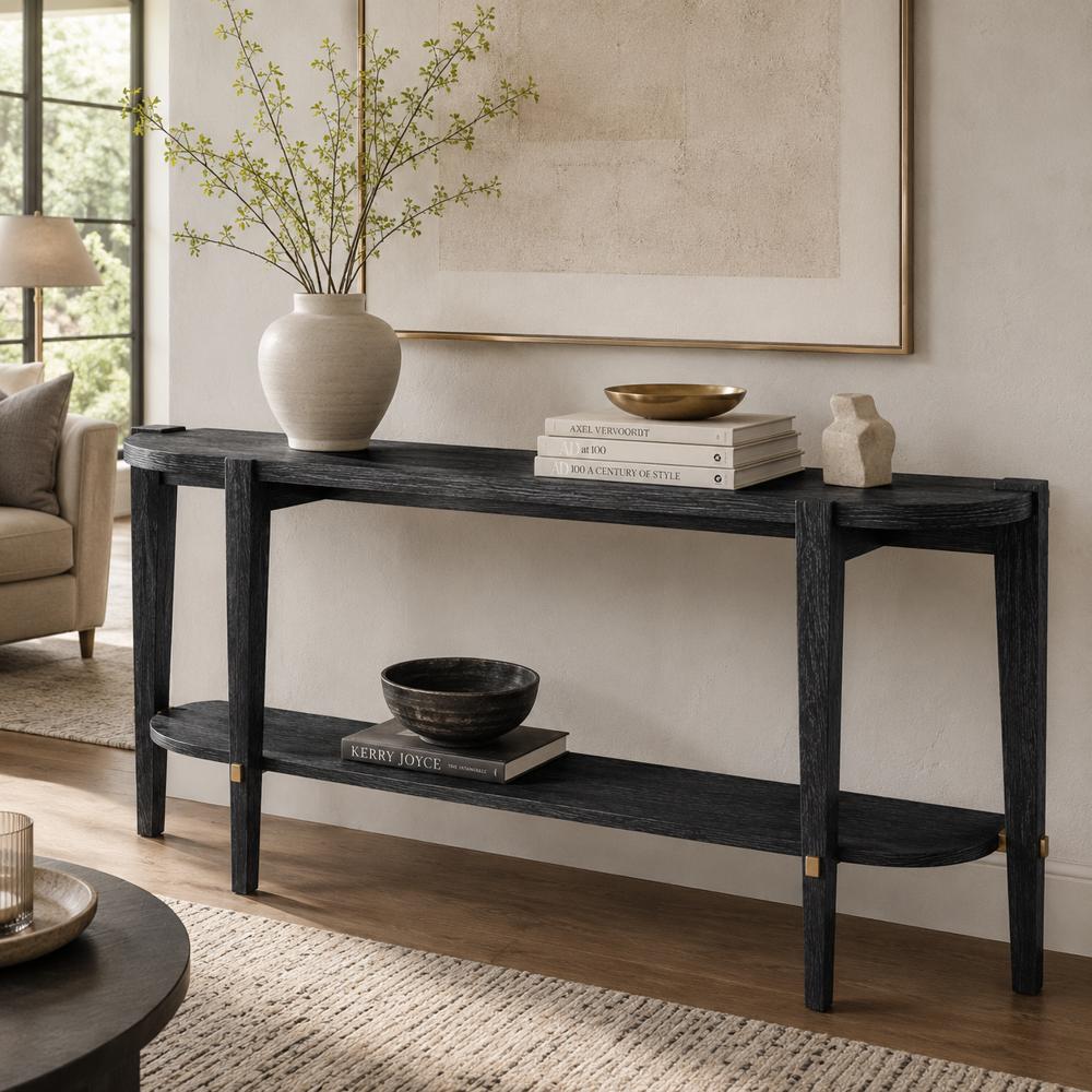 Whitfield Wood Black Sofa Table - view 3