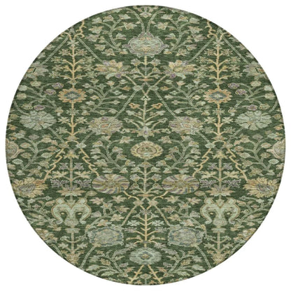 LOOMLAN Rugs Echo Green Washable Indoor-Outdoor Rug