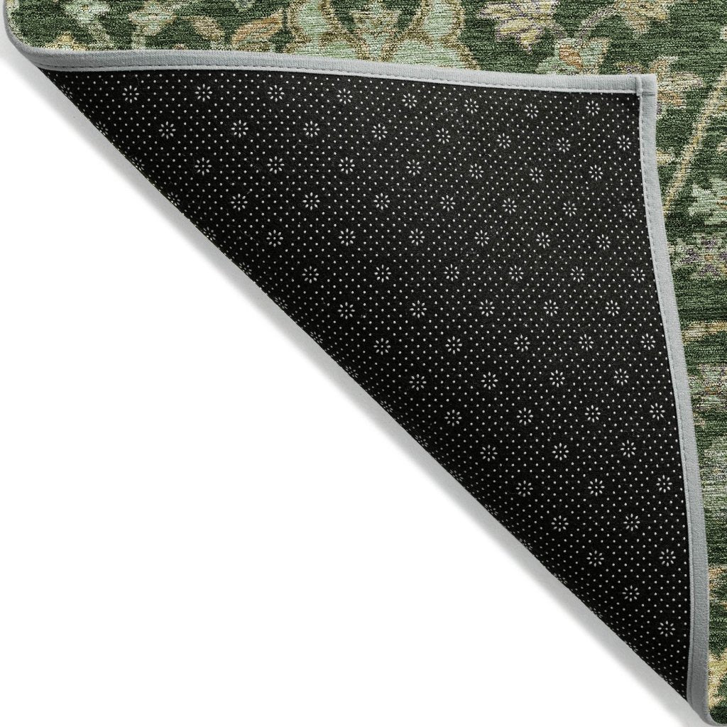 LOOMLAN Rugs Echo Green Washable Indoor-Outdoor Rug
