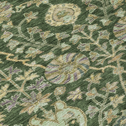 LOOMLAN Rugs Echo Green Washable Indoor-Outdoor Rug