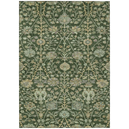 LOOMLAN Rugs Echo Green Washable Indoor-Outdoor Rug