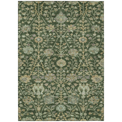 LOOMLAN Rugs Echo Green Washable Indoor-Outdoor Rug