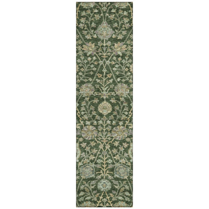 LOOMLAN Rugs Echo Green Washable Indoor-Outdoor Rug