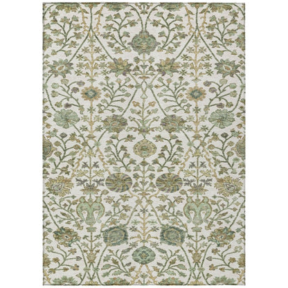 LOOMLAN Rugs Echo Ivory Washable Indoor-Outdoor Rug