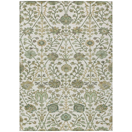 LOOMLAN Rugs Echo Ivory Washable Indoor-Outdoor Rug