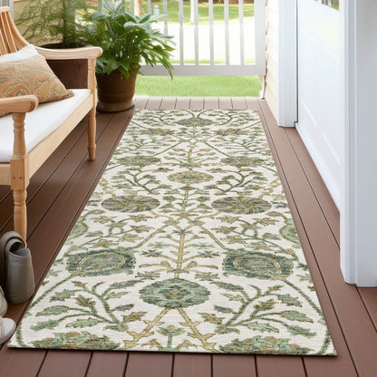 LOOMLAN Rugs Echo Ivory Washable Indoor-Outdoor Rug