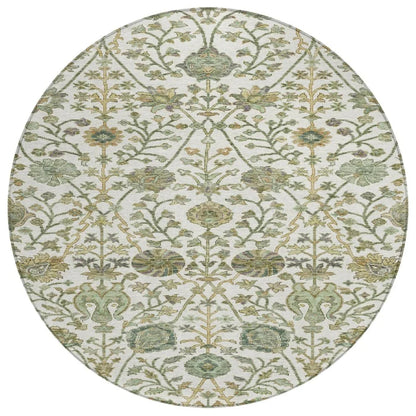 LOOMLAN Rugs Echo Ivory Washable Indoor-Outdoor Rug