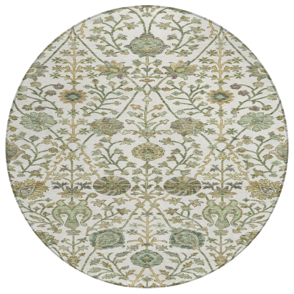 LOOMLAN Rugs Echo Ivory Washable Indoor-Outdoor Rug