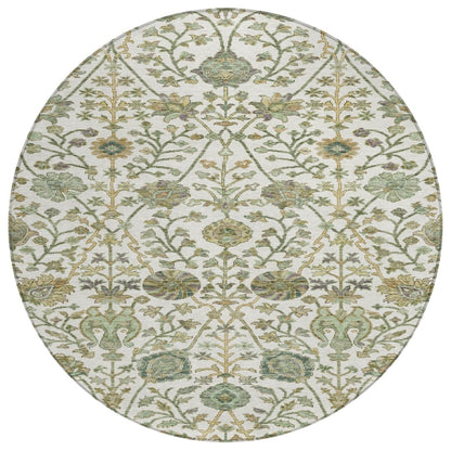 LOOMLAN Rugs Echo Ivory Washable Indoor-Outdoor Rug