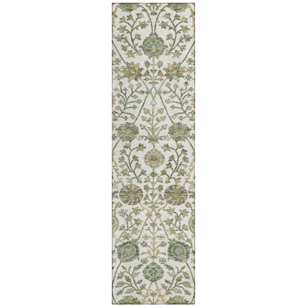 LOOMLAN Rugs Echo Ivory Washable Indoor-Outdoor Rug