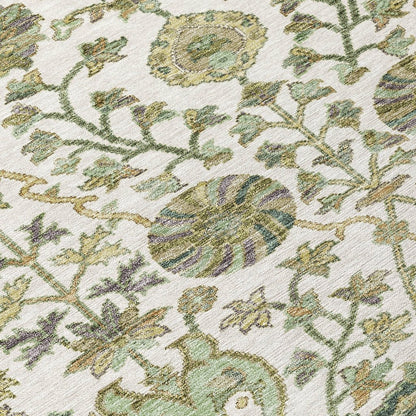 LOOMLAN Rugs Echo Ivory Washable Indoor-Outdoor Rug