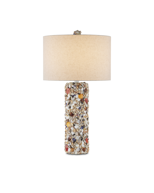 Festoon Wood and Iron Multicolor Table Lamp