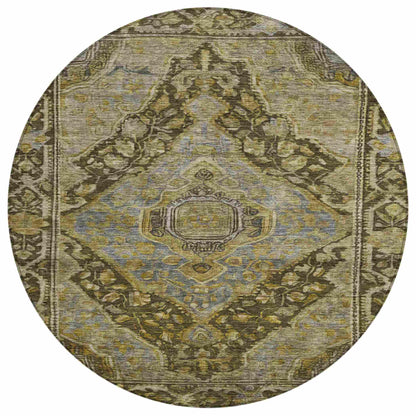 Kaelanor Brown Washable Indoor-Outdoor Rug