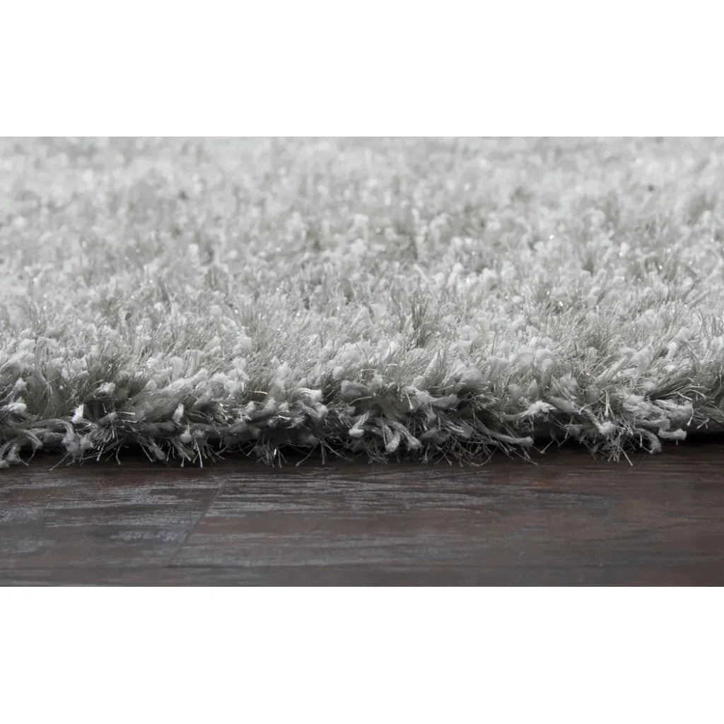 Cupe Light Gray Round Area Rug -- gray
