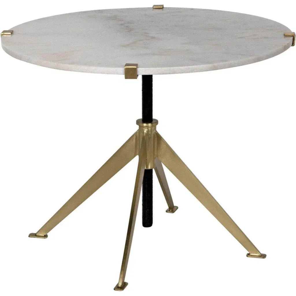Noir Edith Adjustable Round Side Table