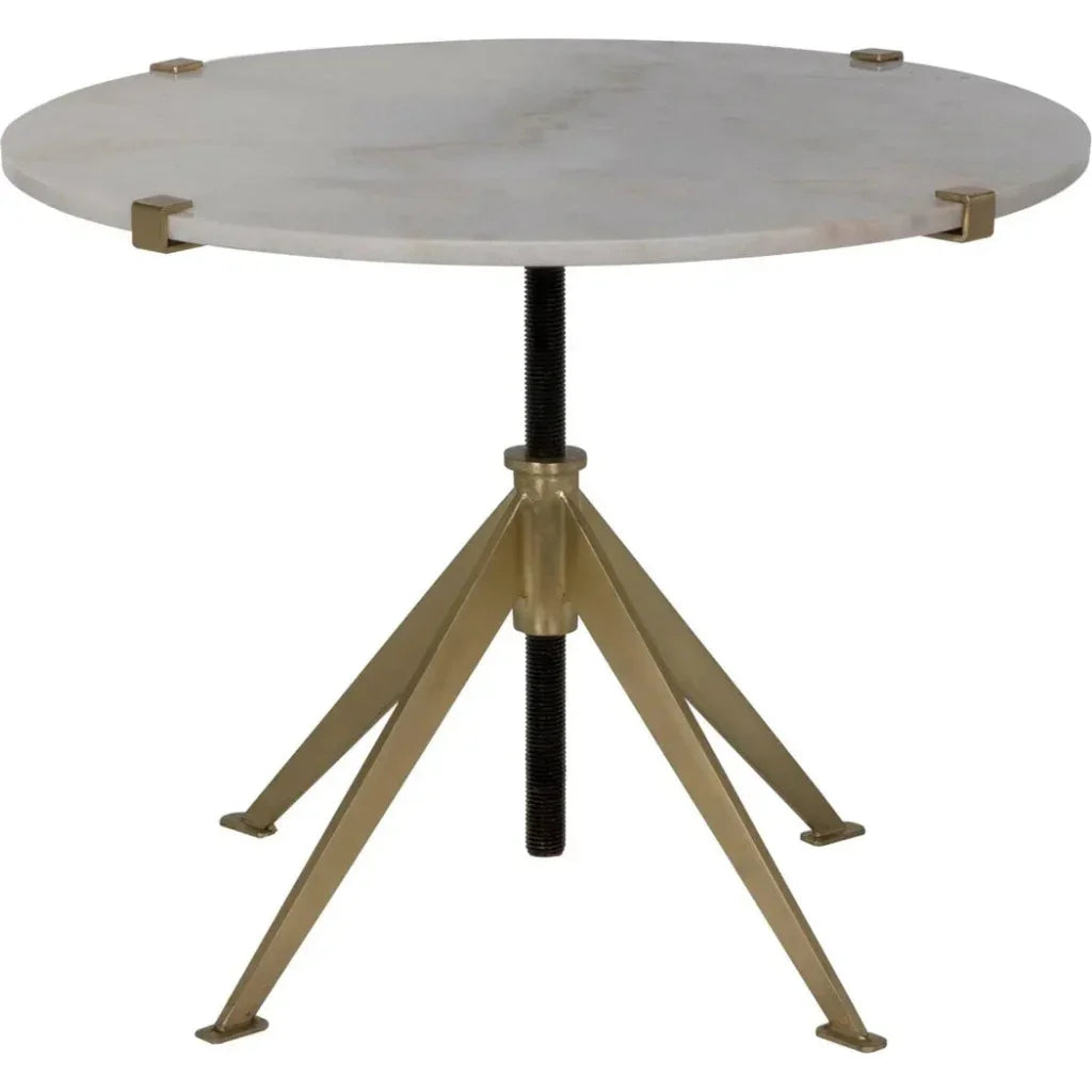 Noir Edith Adjustable Round Side Table