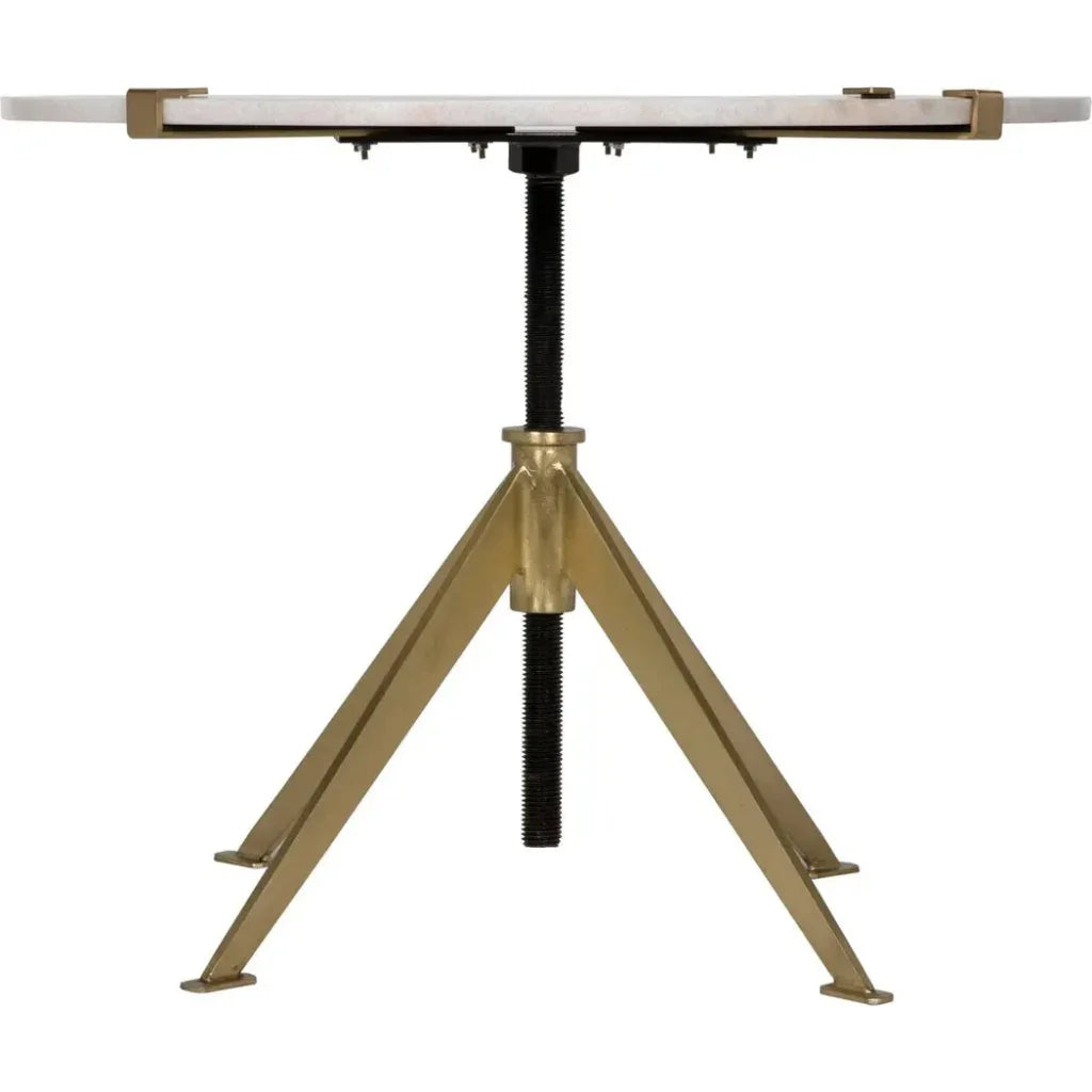 Noir Edith Adjustable Round Side Table
