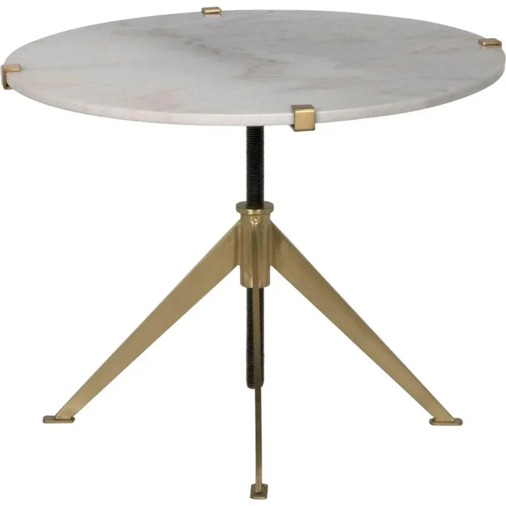 Noir Edith Adjustable Round Side Table