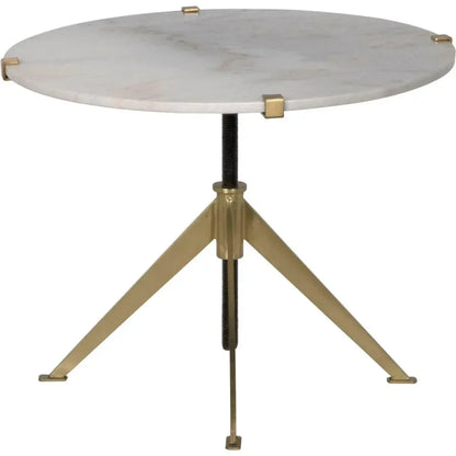 Noir Edith Adjustable Round Side Table