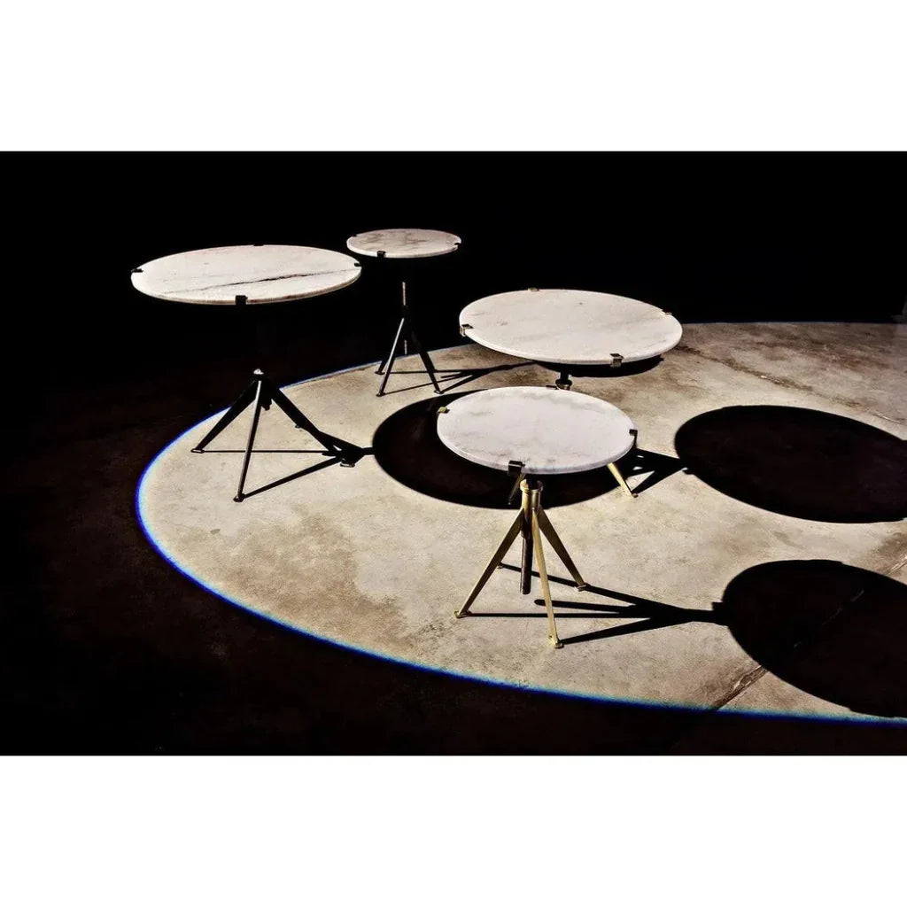 Noir Edith Adjustable Round Side Table