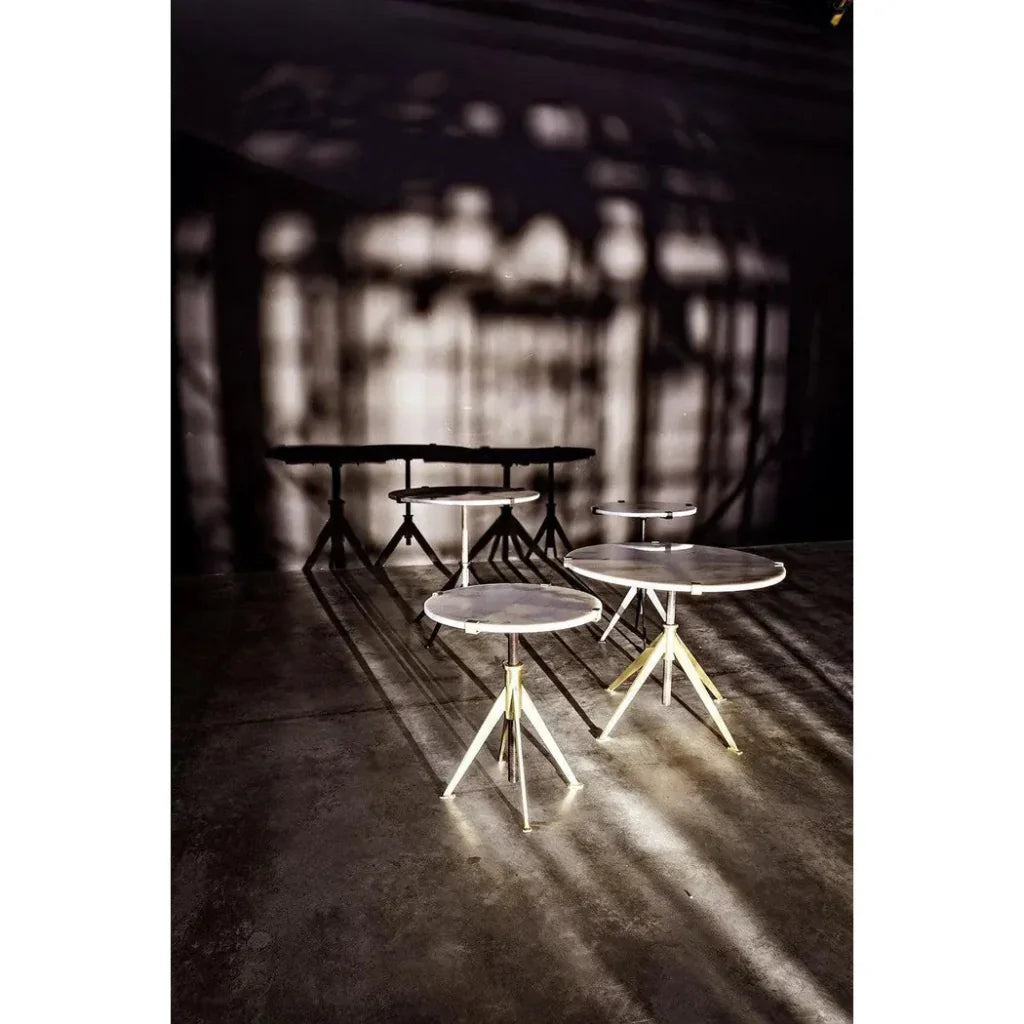 Noir Edith Adjustable Round Side Table