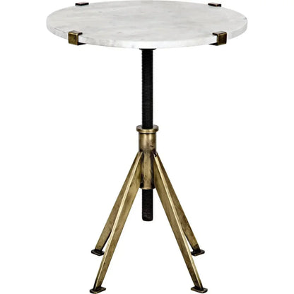 Noir Edith Adjustable Round Side Table