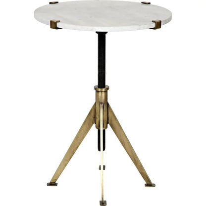 Noir Edith Adjustable Round Side Table