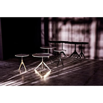 Noir Edith Adjustable Round Side Table