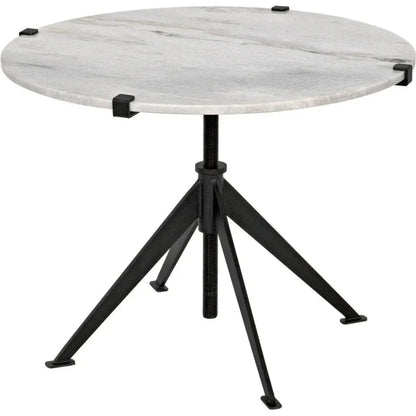 Noir Edith Adjustable Round Side Table