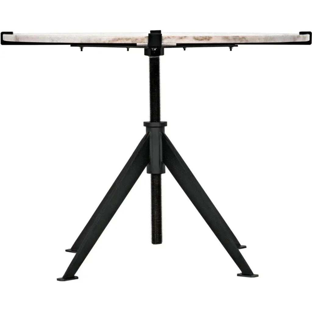 Noir Edith Adjustable Round Side Table