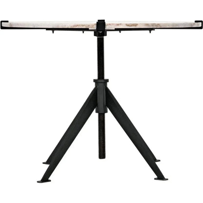 Noir Edith Adjustable Round Side Table