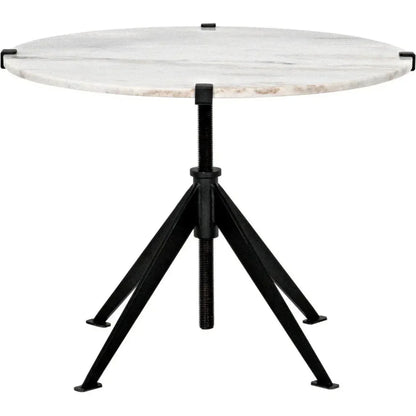 Noir Edith Adjustable Round Side Table