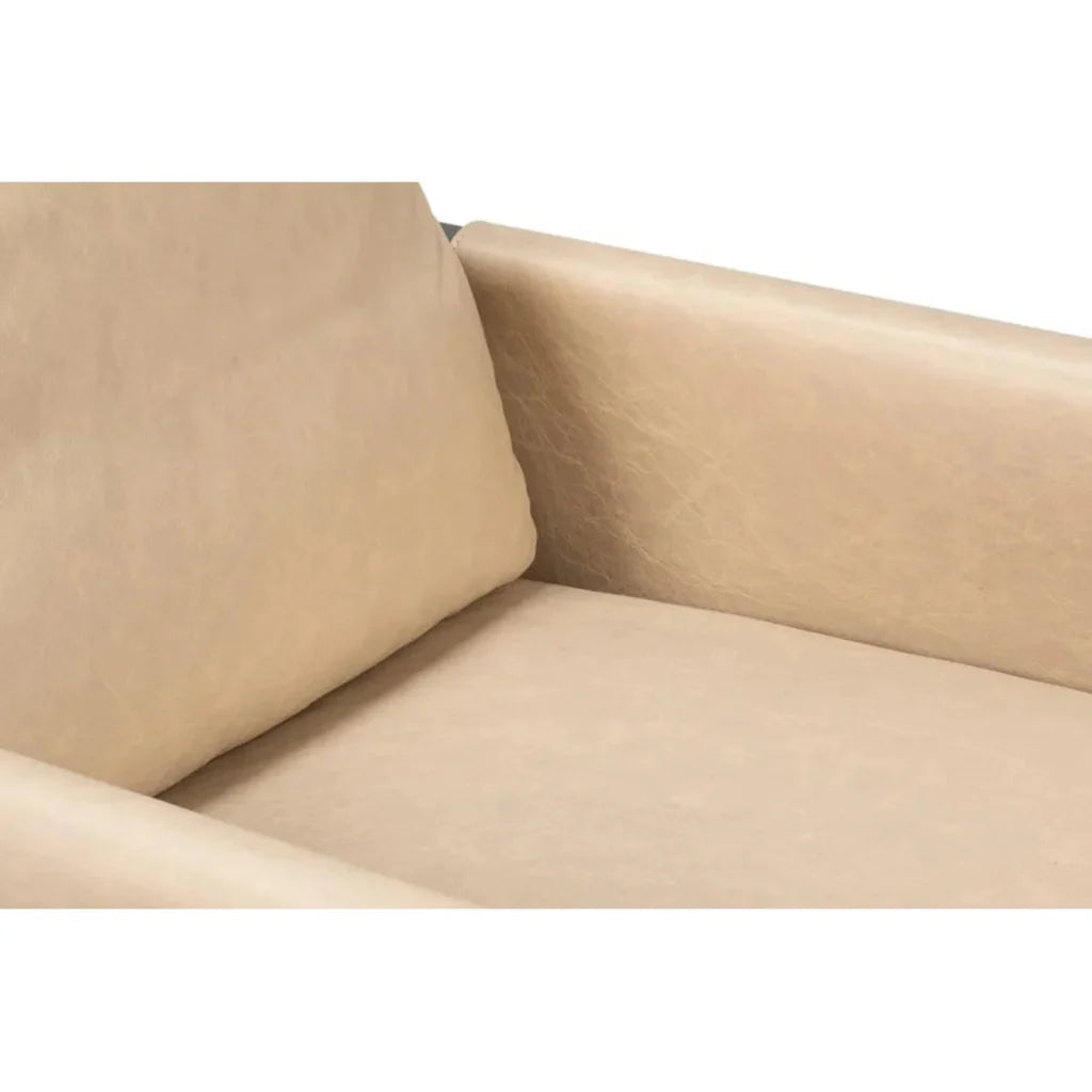 Edmonds Leather Upholstery Luxury Leather Chair - LOOMLAN - Sarreid - Accent Chairs