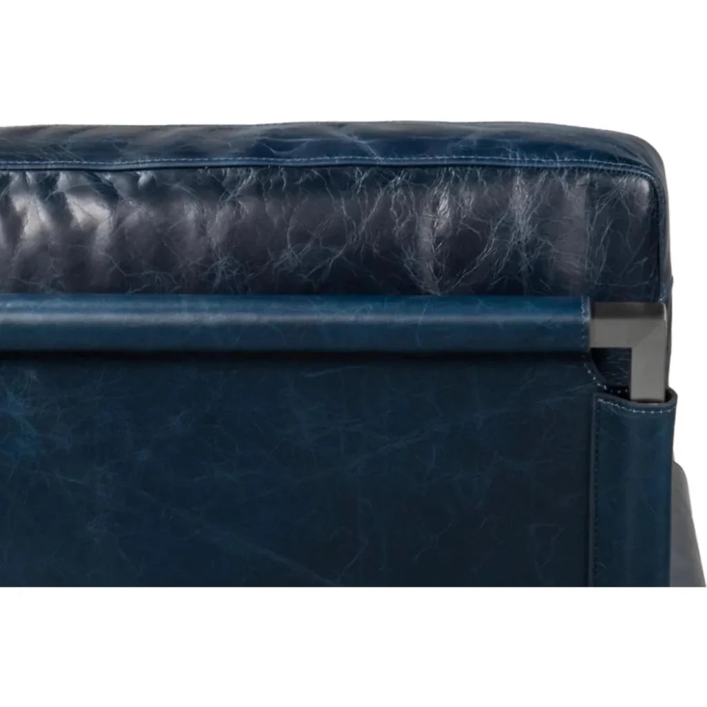 Edmonds Leather Upholstery Luxury Leather Chair - LOOMLAN - Sarreid - Accent Chairs