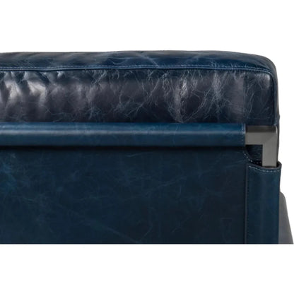 Edmonds Leather Upholstery Luxury Leather Chair - LOOMLAN - Sarreid - Accent Chairs