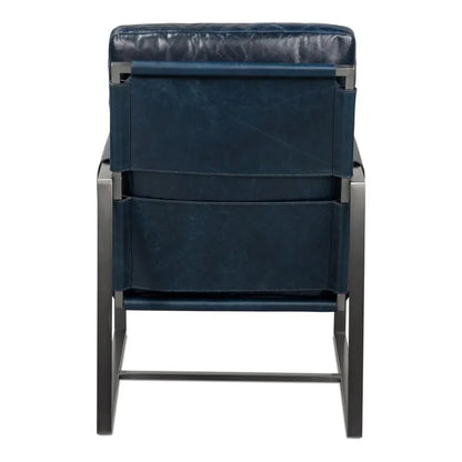 Edmonds Leather Upholstery Luxury Leather Chair - LOOMLAN - Sarreid - Accent Chairs