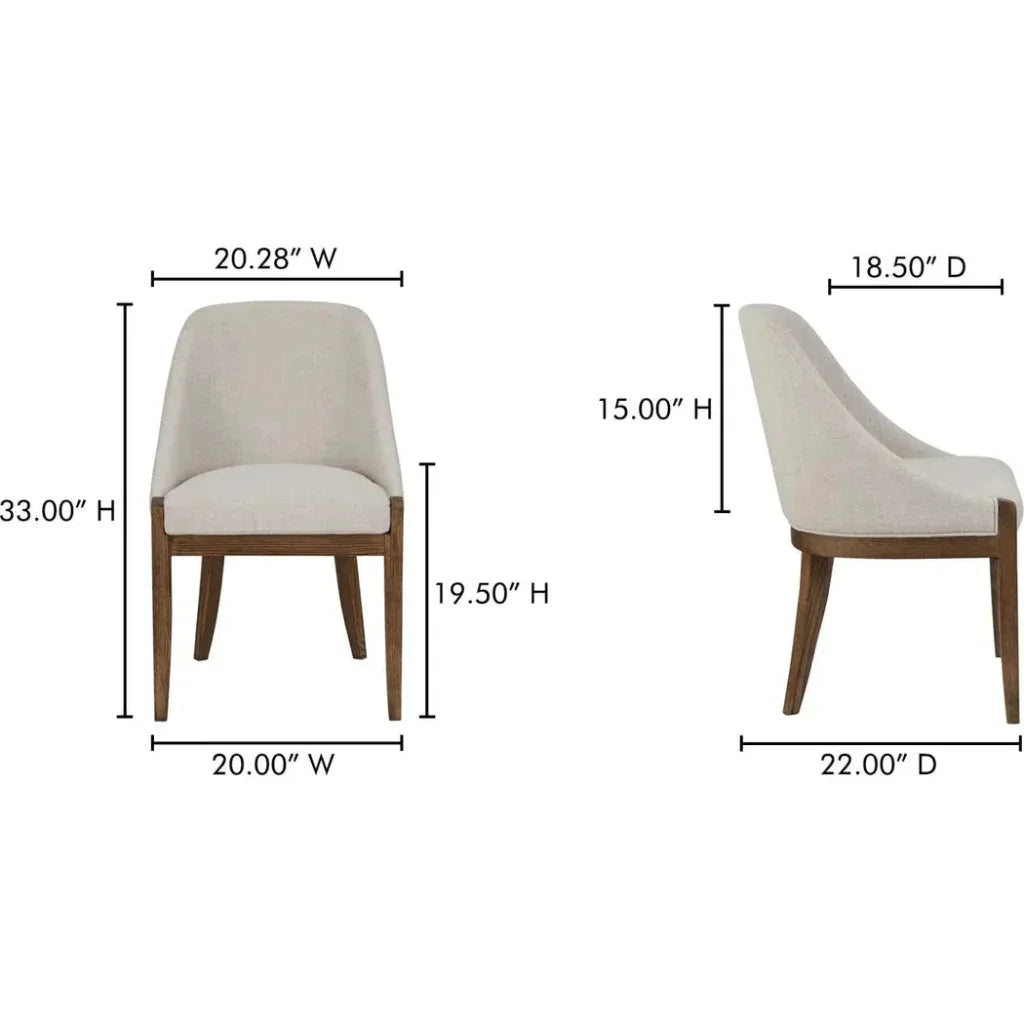 Moe's Home Edward Performance Armless Dining Chair