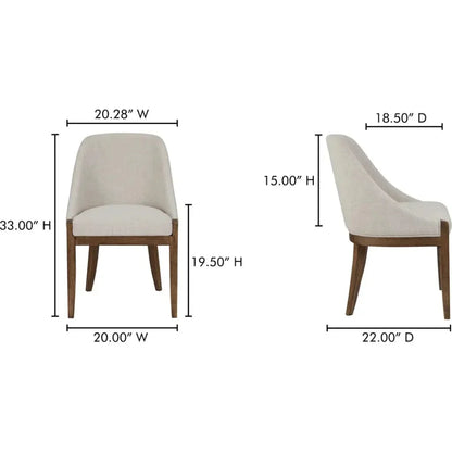 Moe's Home Edward Performance Armless Dining Chair