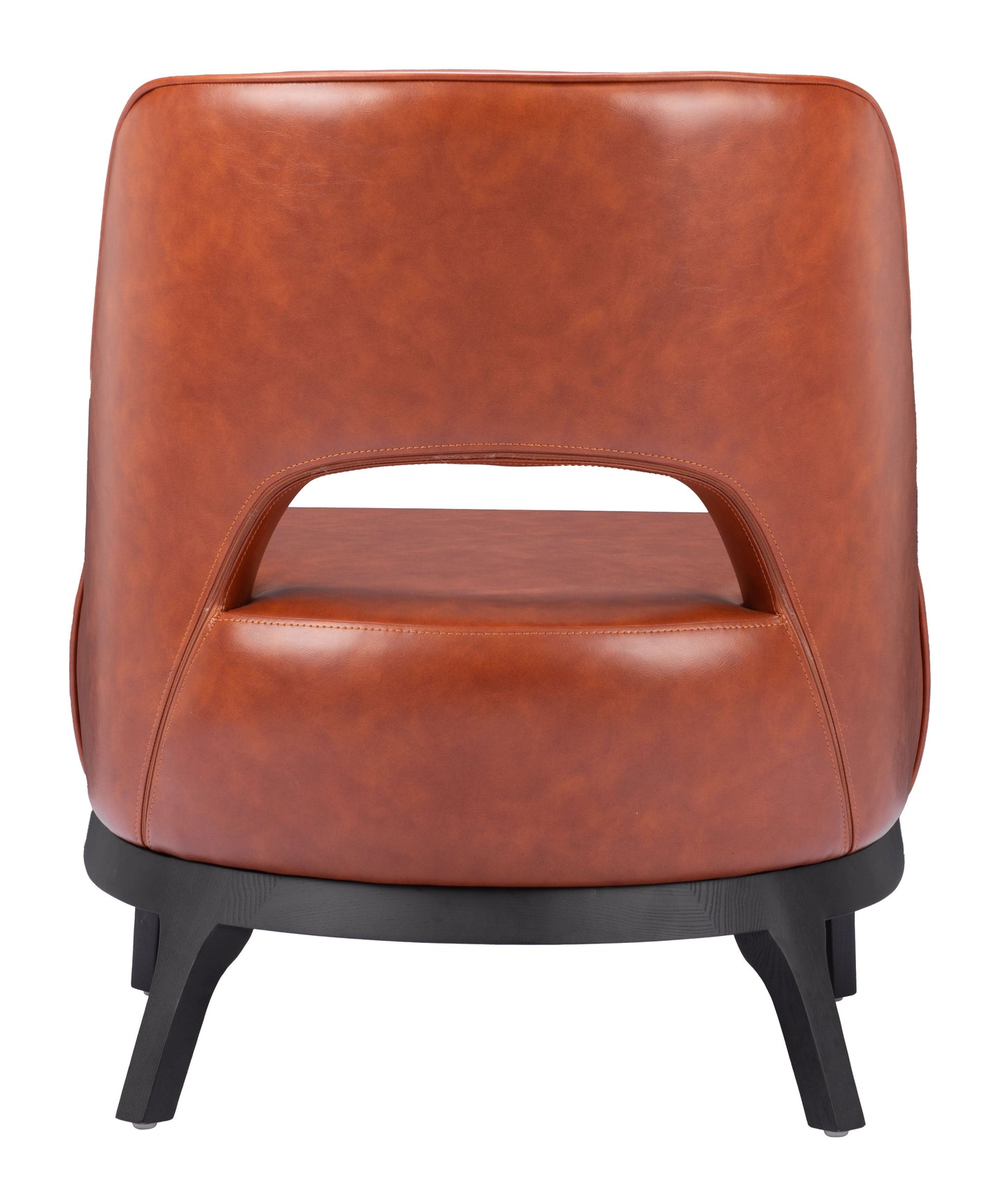 Mistley Steel and Wood Brown Armless Accent Chair