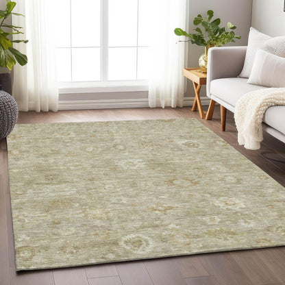 Laeara Brown Washable Indoor-Outdoor Rug -- brown