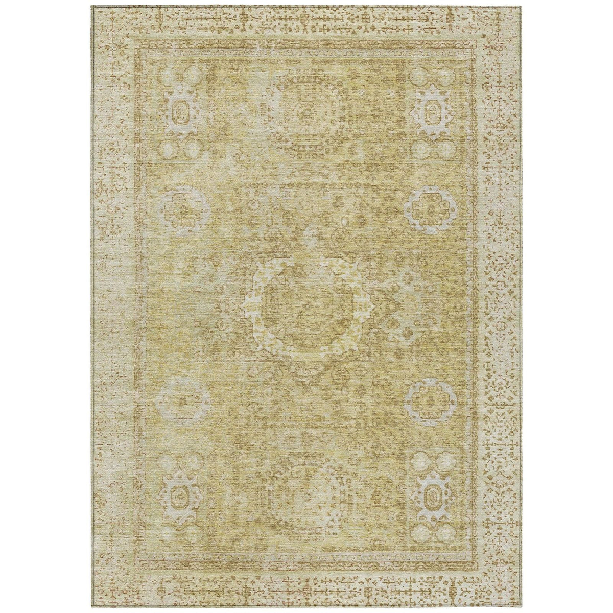 Irias Beige Washable Indoor-Outdoor Rug