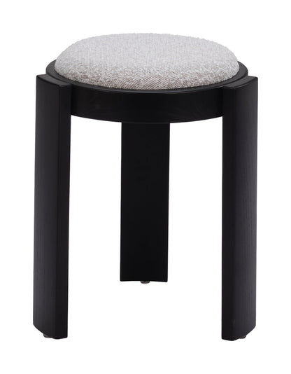 Banjul Wood Misty Gray Ottoman