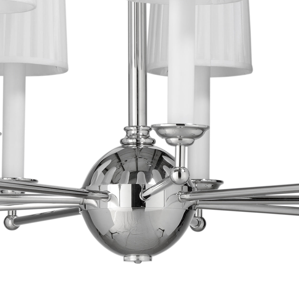 Jermyn Street Multi Shade Silver Chandelier