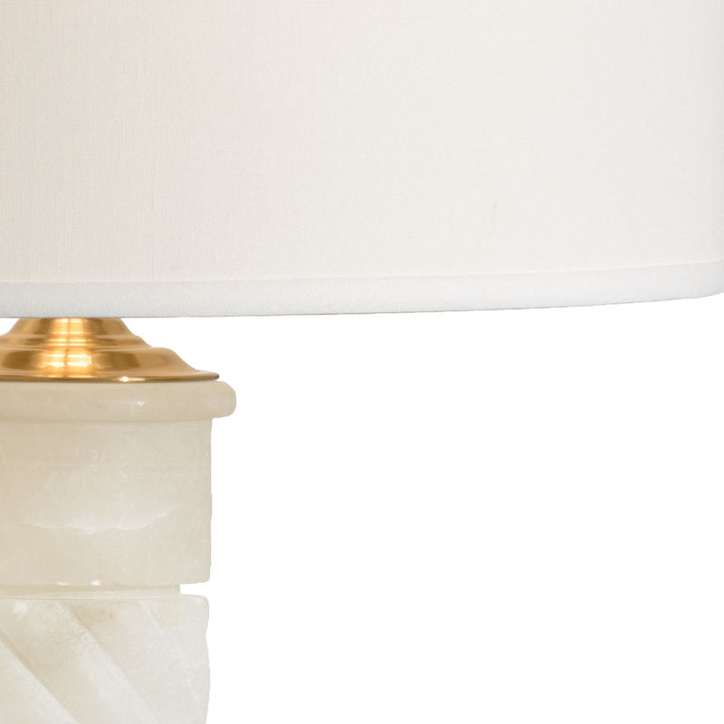 Chelsea House Roman Spiraled Column Alabaster Table Lamp