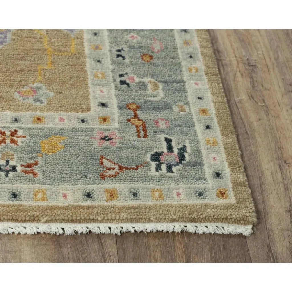 Cohu Floral Tan Large Area Rugs For Living Room - LOOMLAN - LOOMLAN - Area Rugs