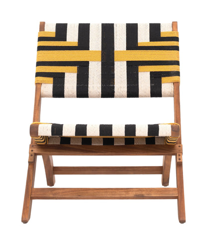 Zuo Modern Sunbeam Wood Multicolor Lounge Chair