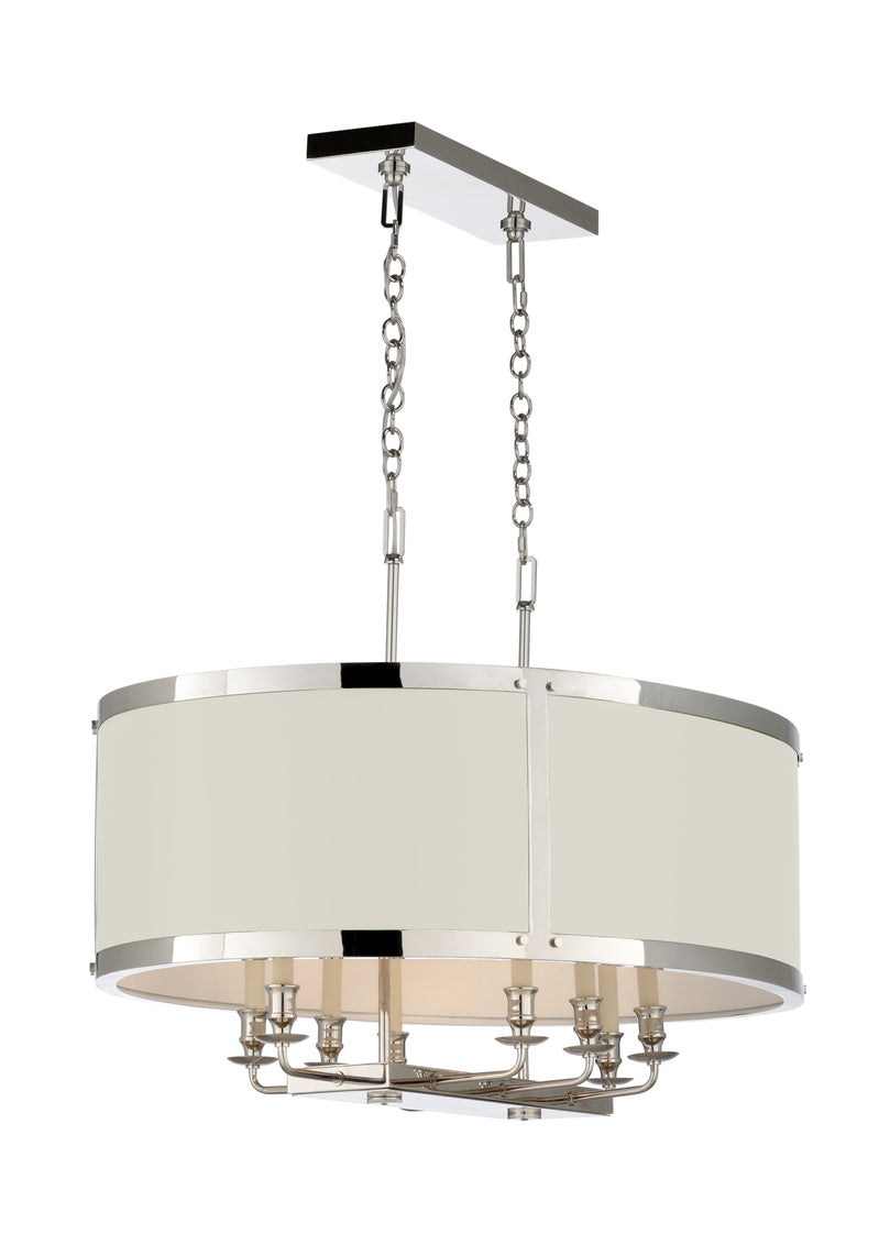 High Street Metal White Chandelier